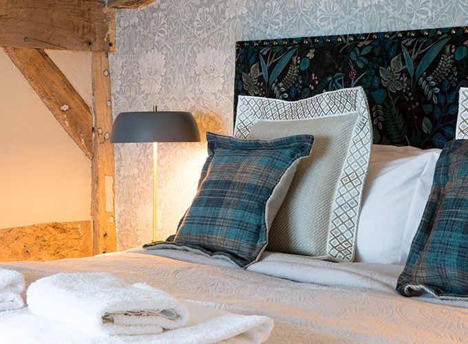 A shot of one of the bedrooms at the Legh Arms near Alderley Edge